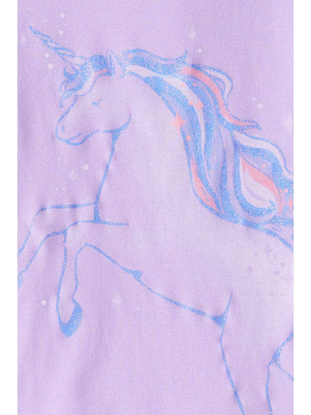 Kız Çocuk Lila Pijama Set-2