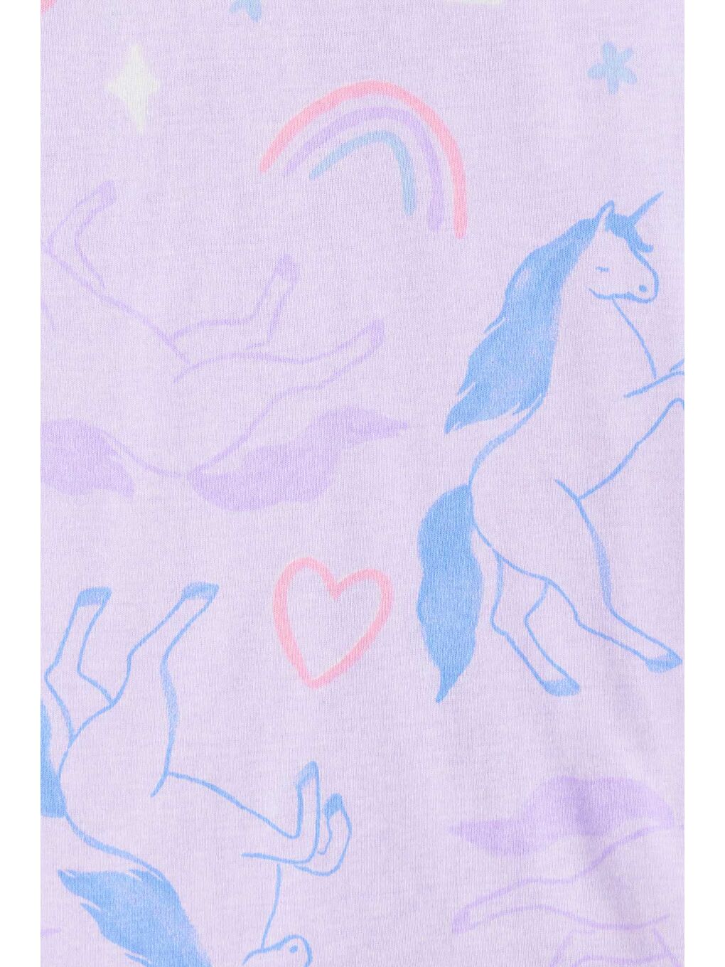 Kız Çocuk Lila Pijama Set-3