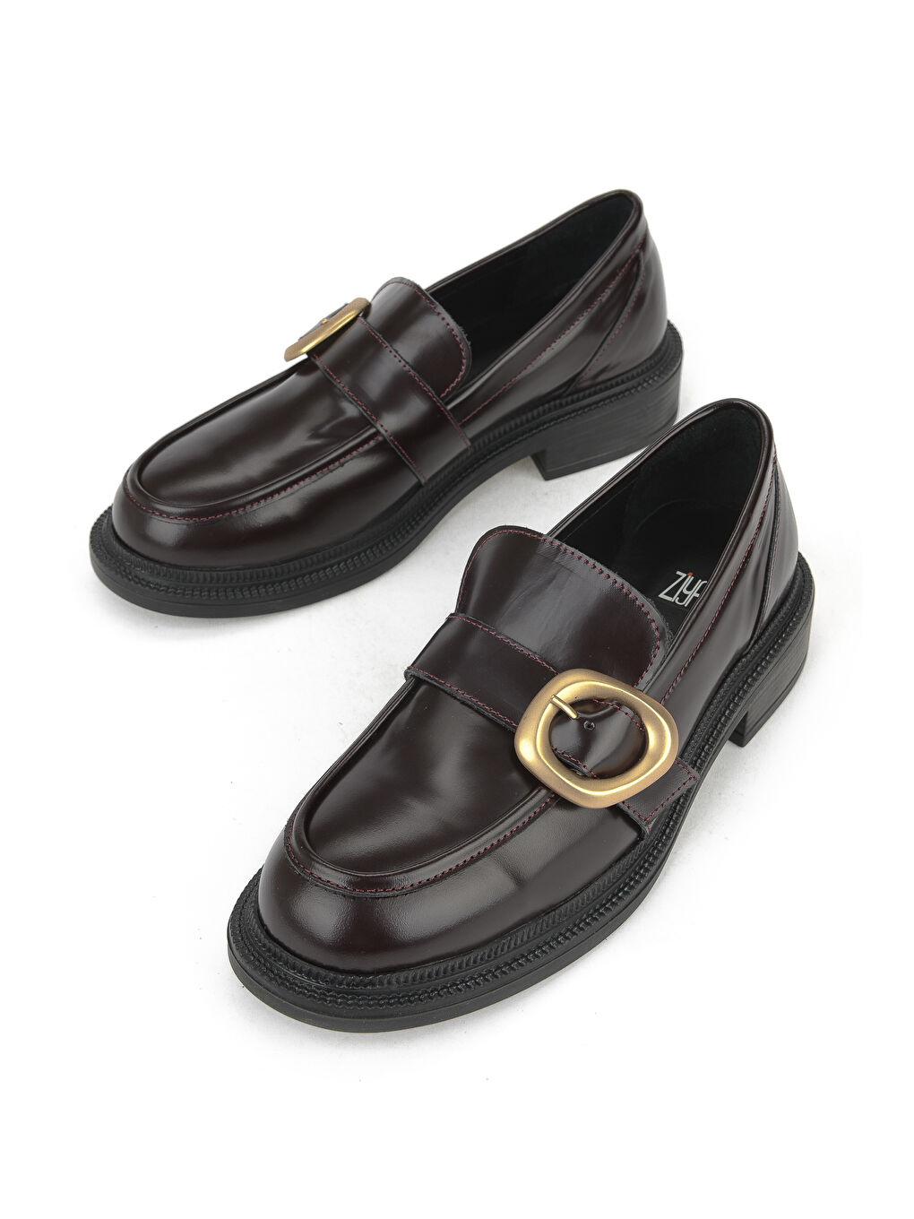 Kadın Hakiki Deri Ayakkabı 153111Z22410 Bordo-4