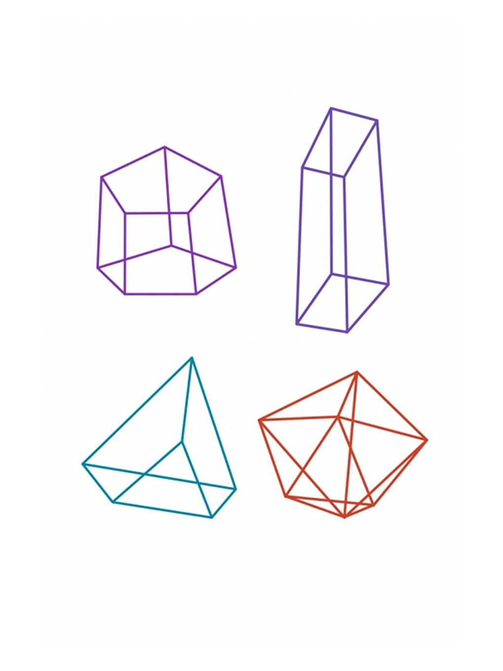 New Obsessions Mavi Colorful Geometry Geçici Dövme