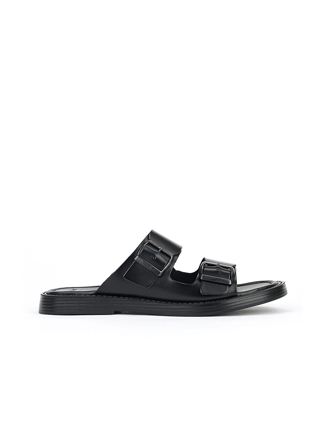 Erkek Hakiki Deri Terlik 1611045ZM160 Siyah