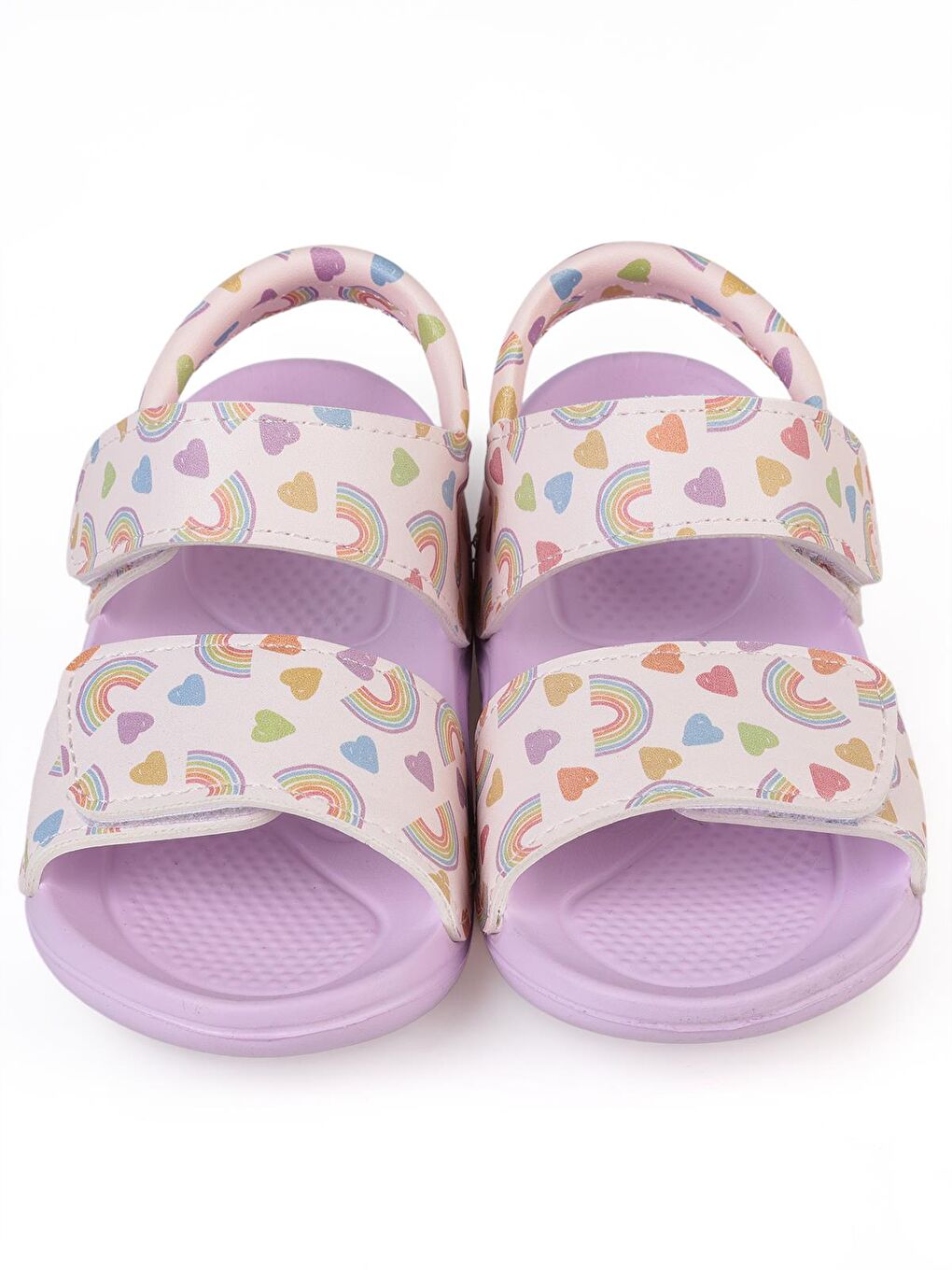 Pembe Girls Baskılı 26-32 Numara Sandalet - Pudra-1