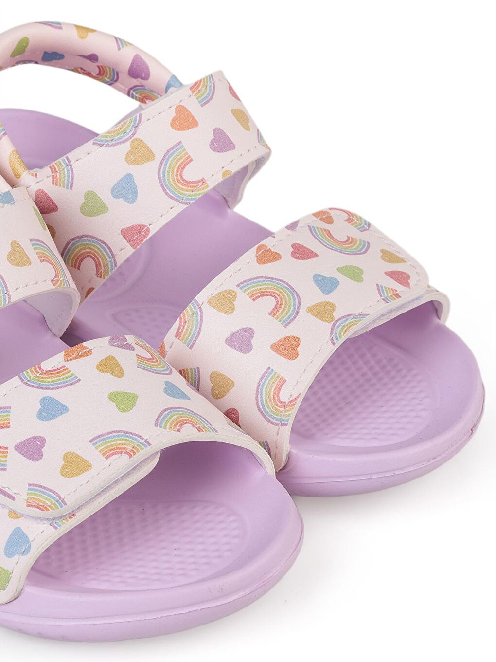 Pembe Girls Baskılı 26-32 Numara Sandalet - Pudra-3
