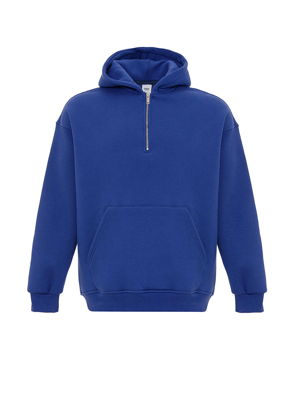 VAMOSCLO Saks Basic Oversize Fermuar Detaylı Kapüşonlu Erkek Sweatshirt