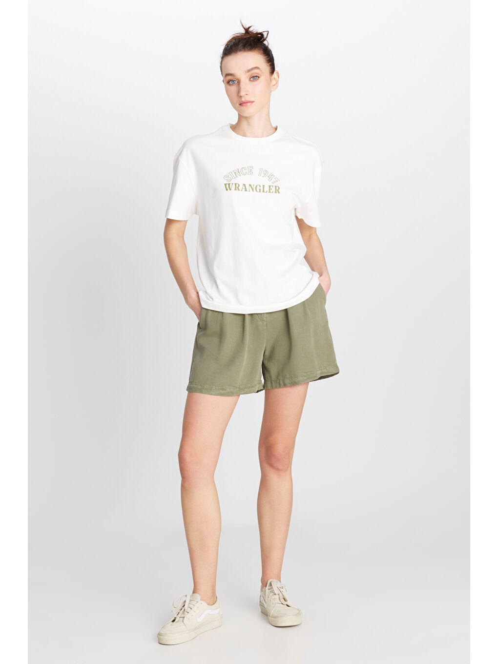 Regular Fit Normal Kesim Bisiklet Yaka %100 Pamuk Kırık Beyaz Tişört-2