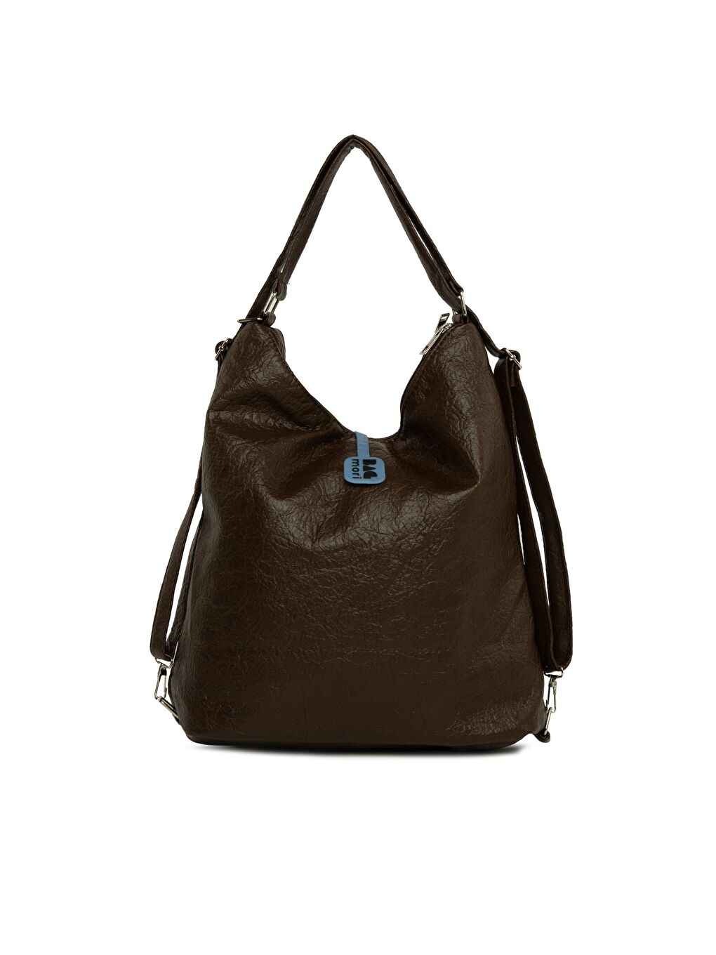 Kahverengi Yumuşak Dokulu Elcik Detaylı Askılı ve Sırt Salaş Çanta-2