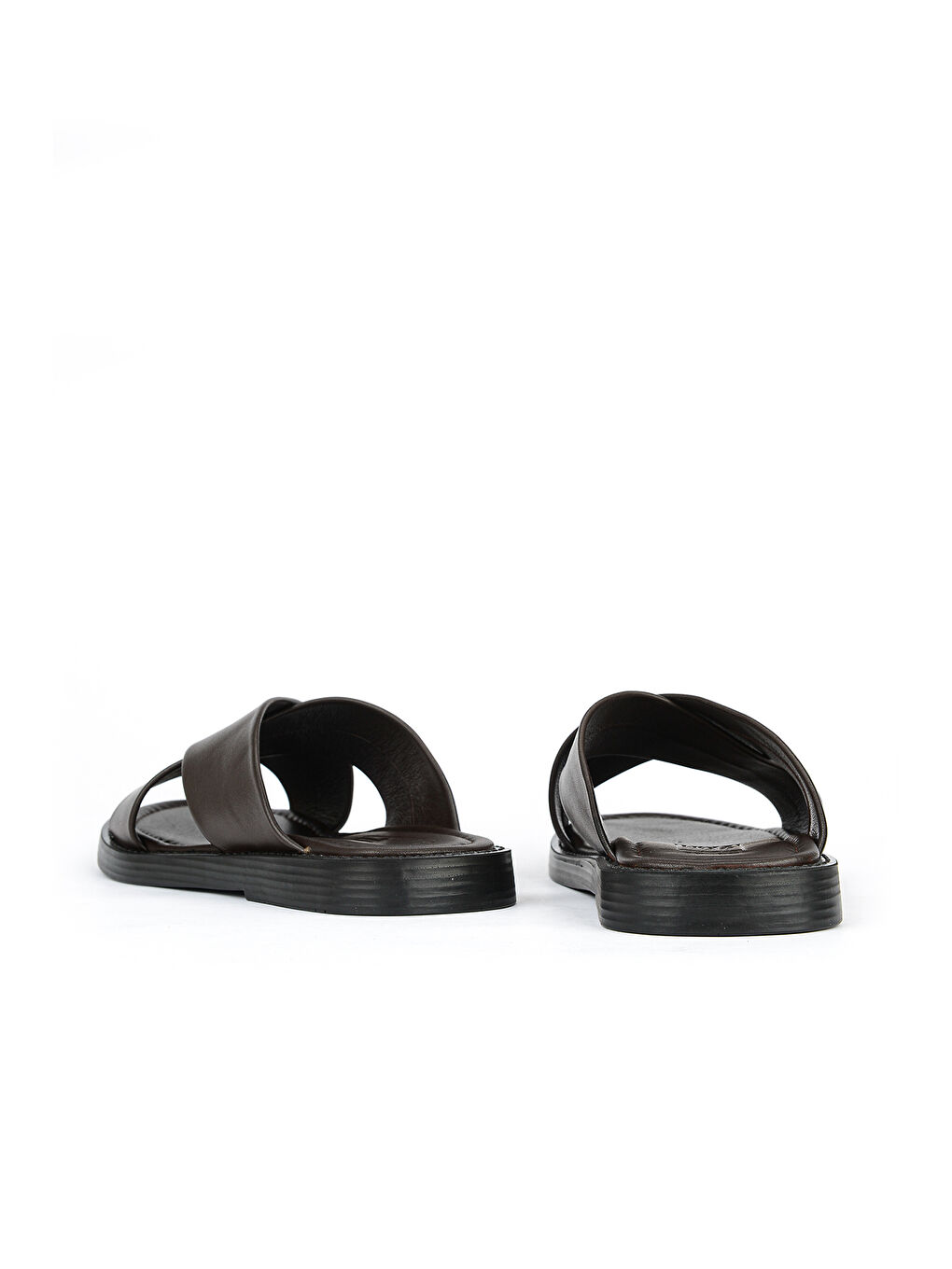 Kahverengi Erkek Hakiki Deri Terlik 1611045ZM153 Kahve-2