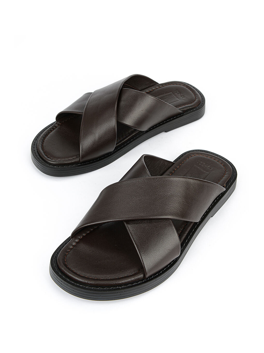 Kahverengi Erkek Hakiki Deri Terlik 1611045ZM153 Kahve-4