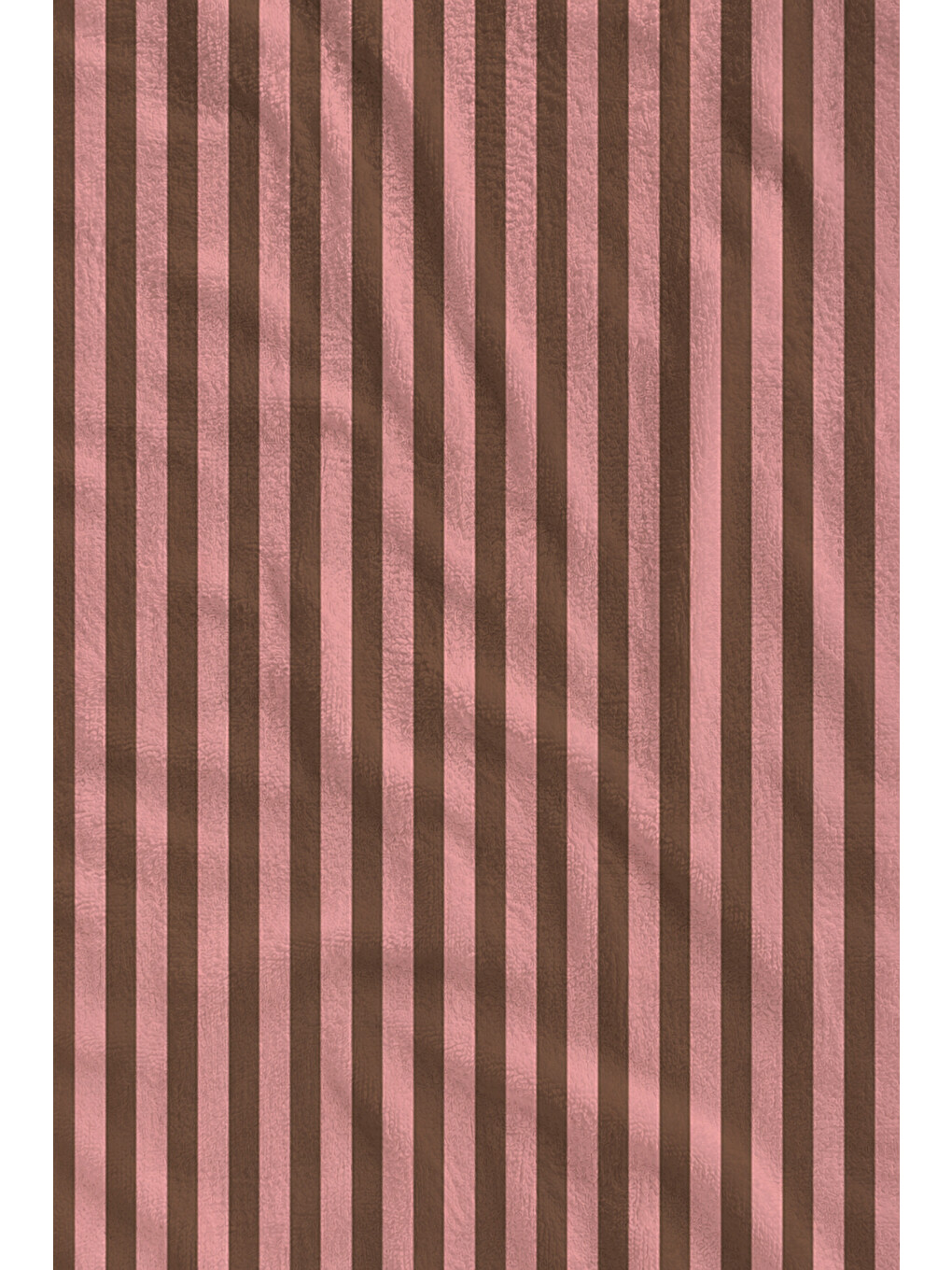 Kahverengi Retro Gül Kurusu Kahve Çizgili Desenli 70x150 Plaj Havlusu - Dijital Baskılı Banyo Havlusu-2