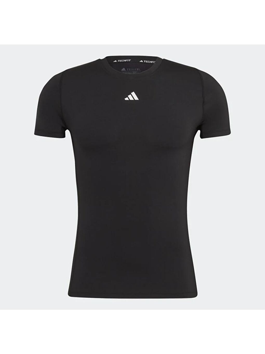 Techfit Erkek Siyah Bisiklet Yaka Spor Tişört