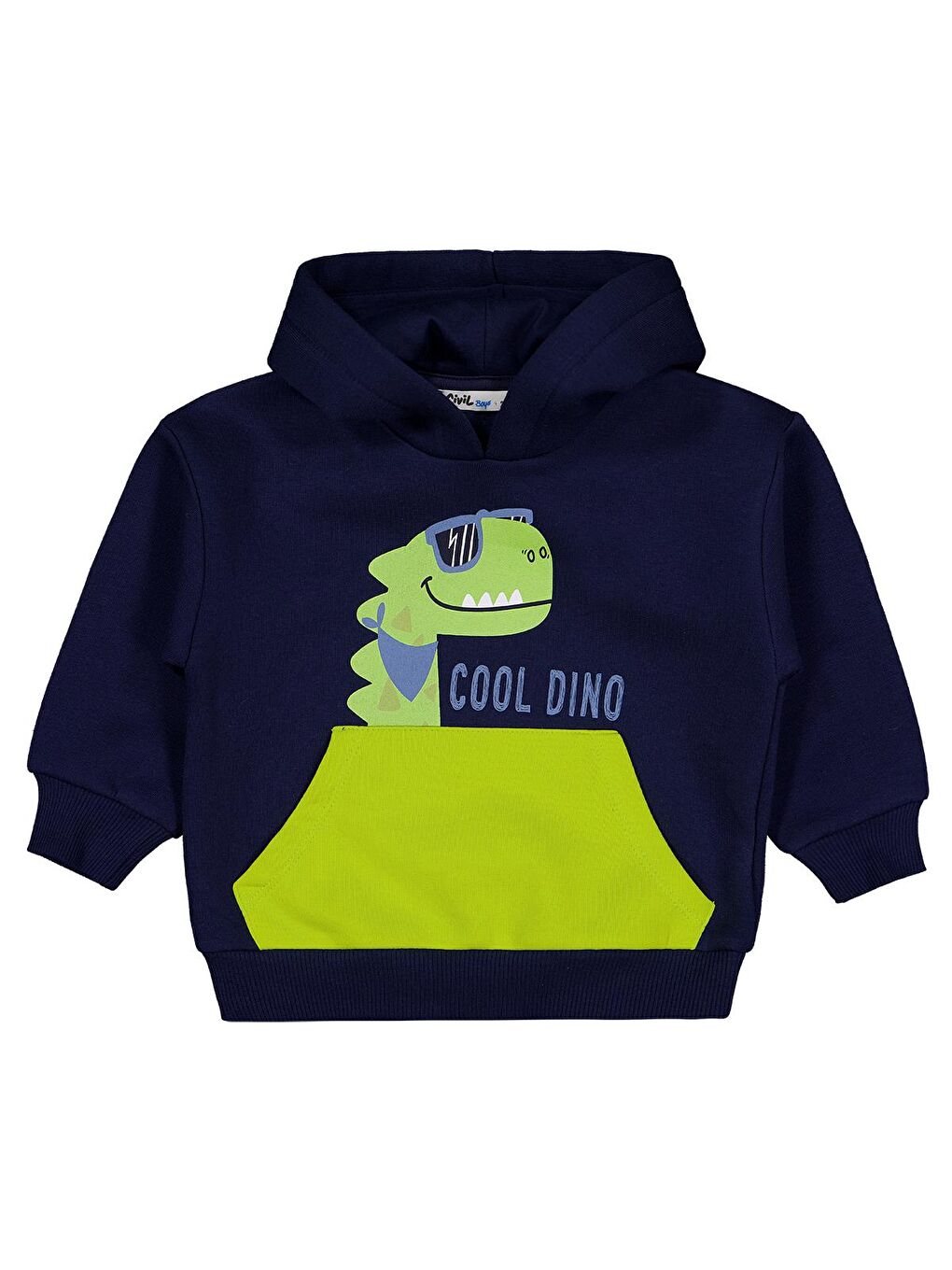 Boys Dino Baskılı 2-5 Yaş Sweatshirt - Lacivert