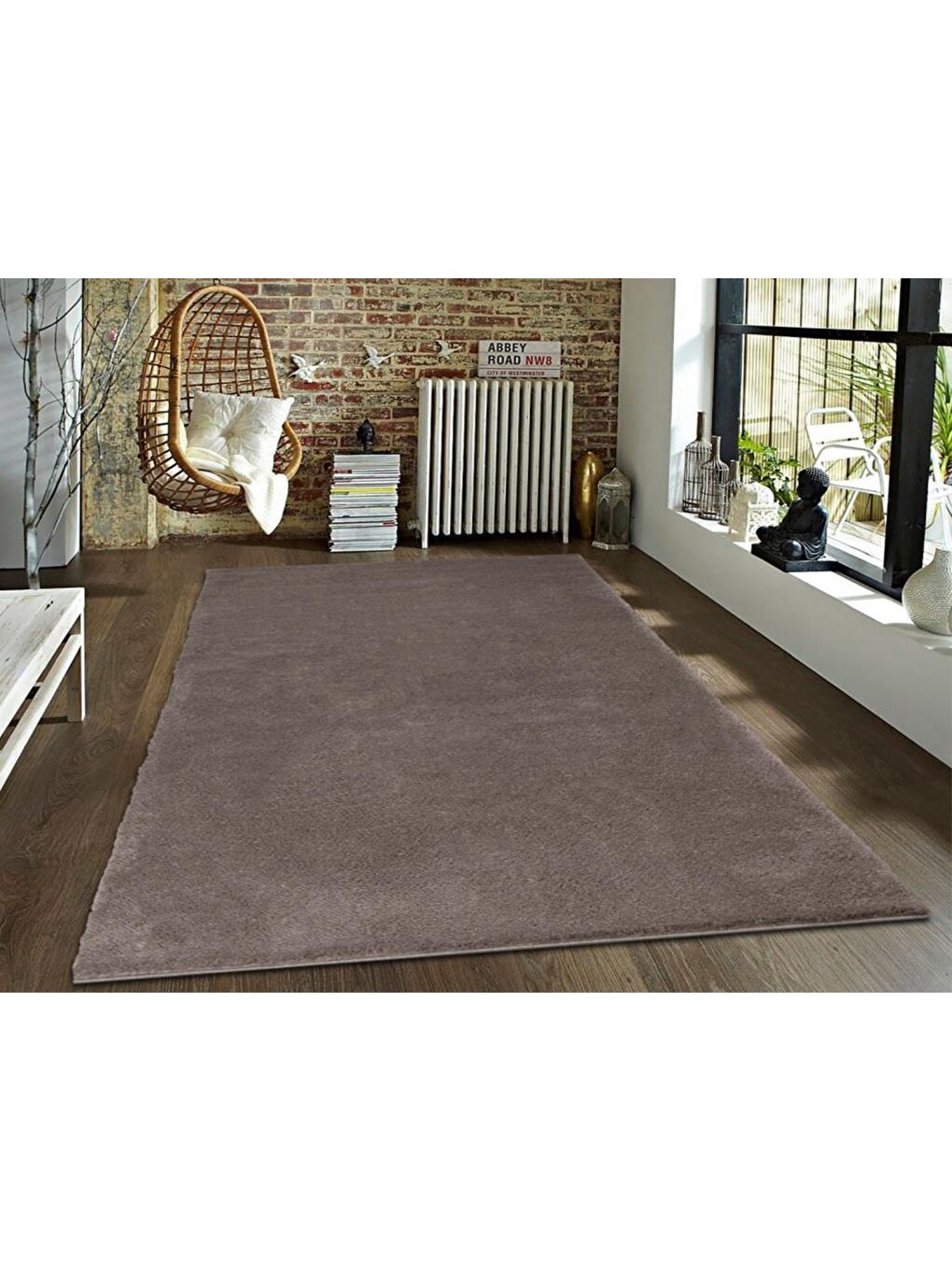 Bej Soft Plain Vizon Dikdörtgen Halı 150x230cm