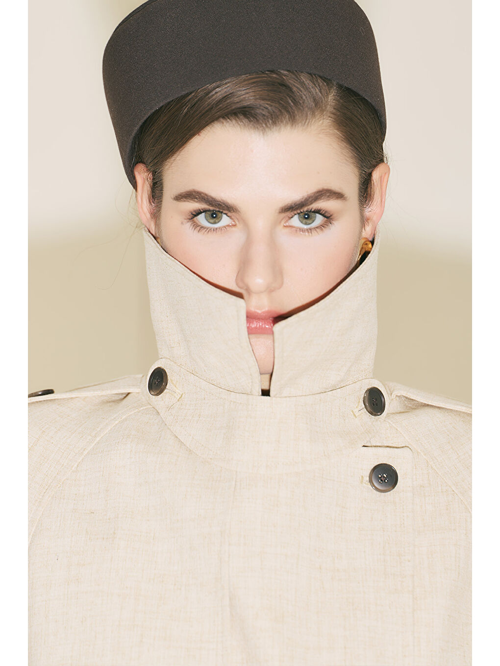 Lımıted Edıtıon Geniş Kol Trençkot Bej-1