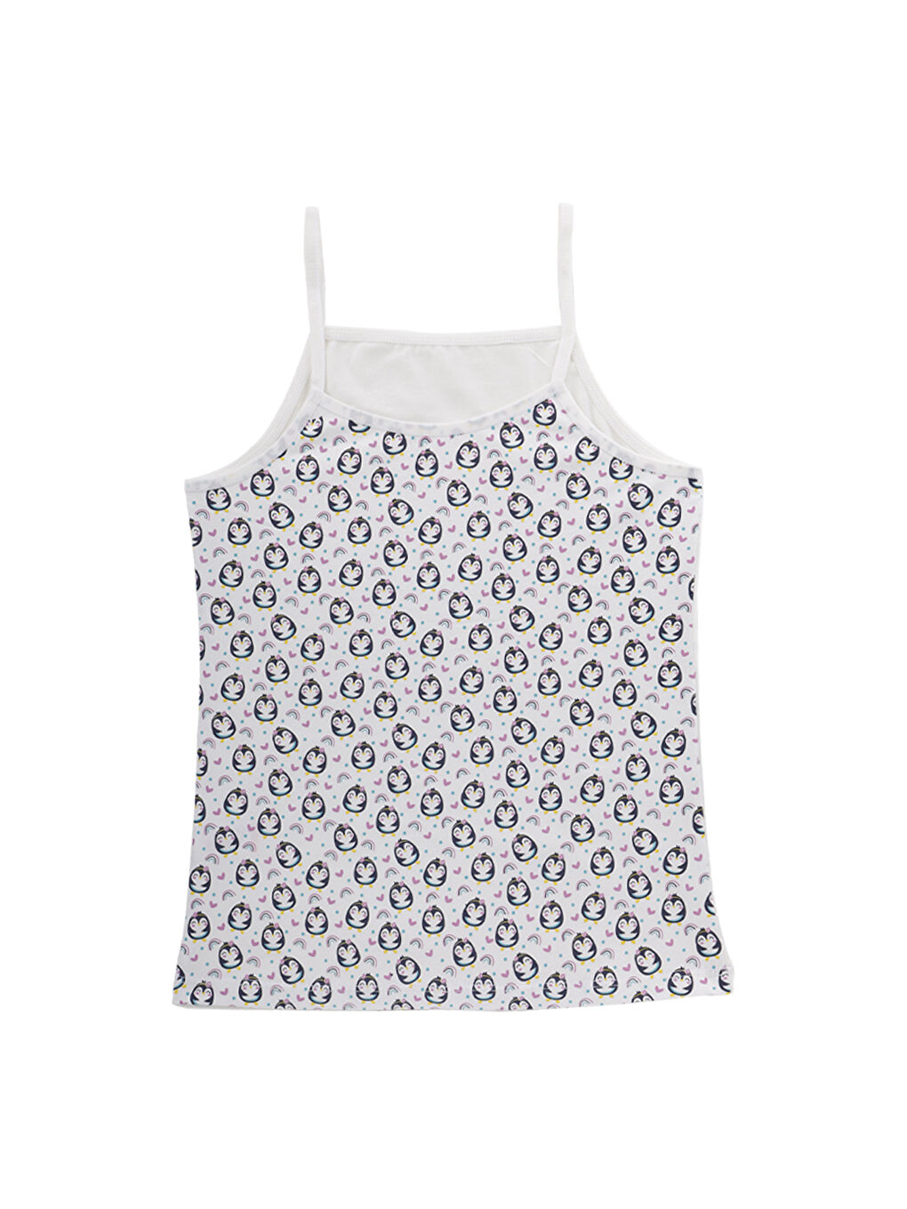 Karışık Kız Çocuk Baskılı Pamuklu Atlet 3'lü Paket-3