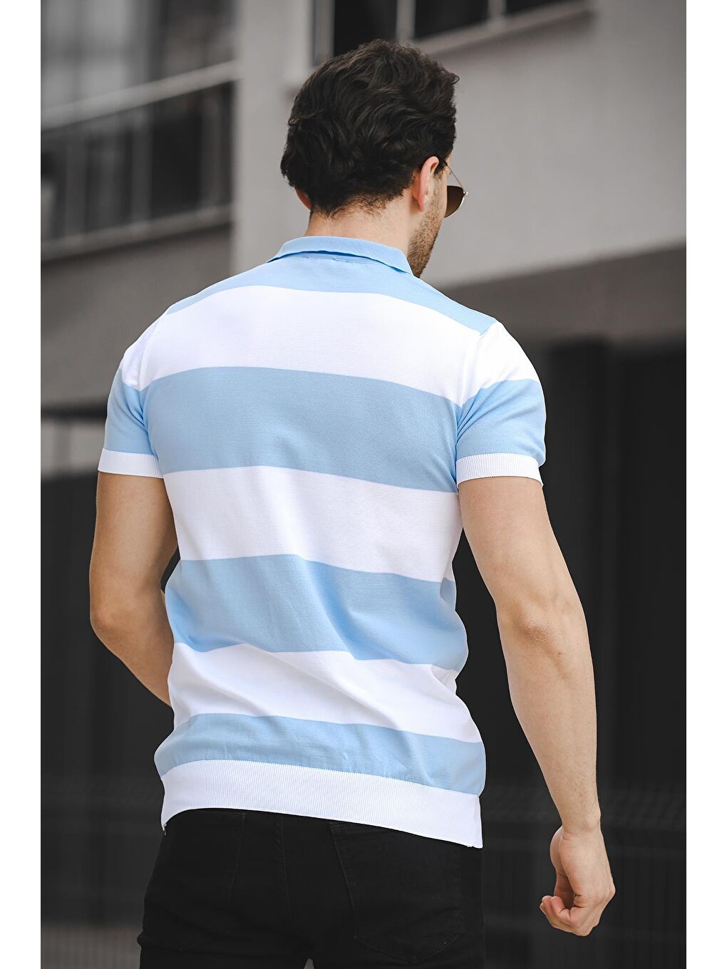 Turkuaz Ht 340016 Çift Renk Bisiklet Yaka Erkek Triko Tişört-2