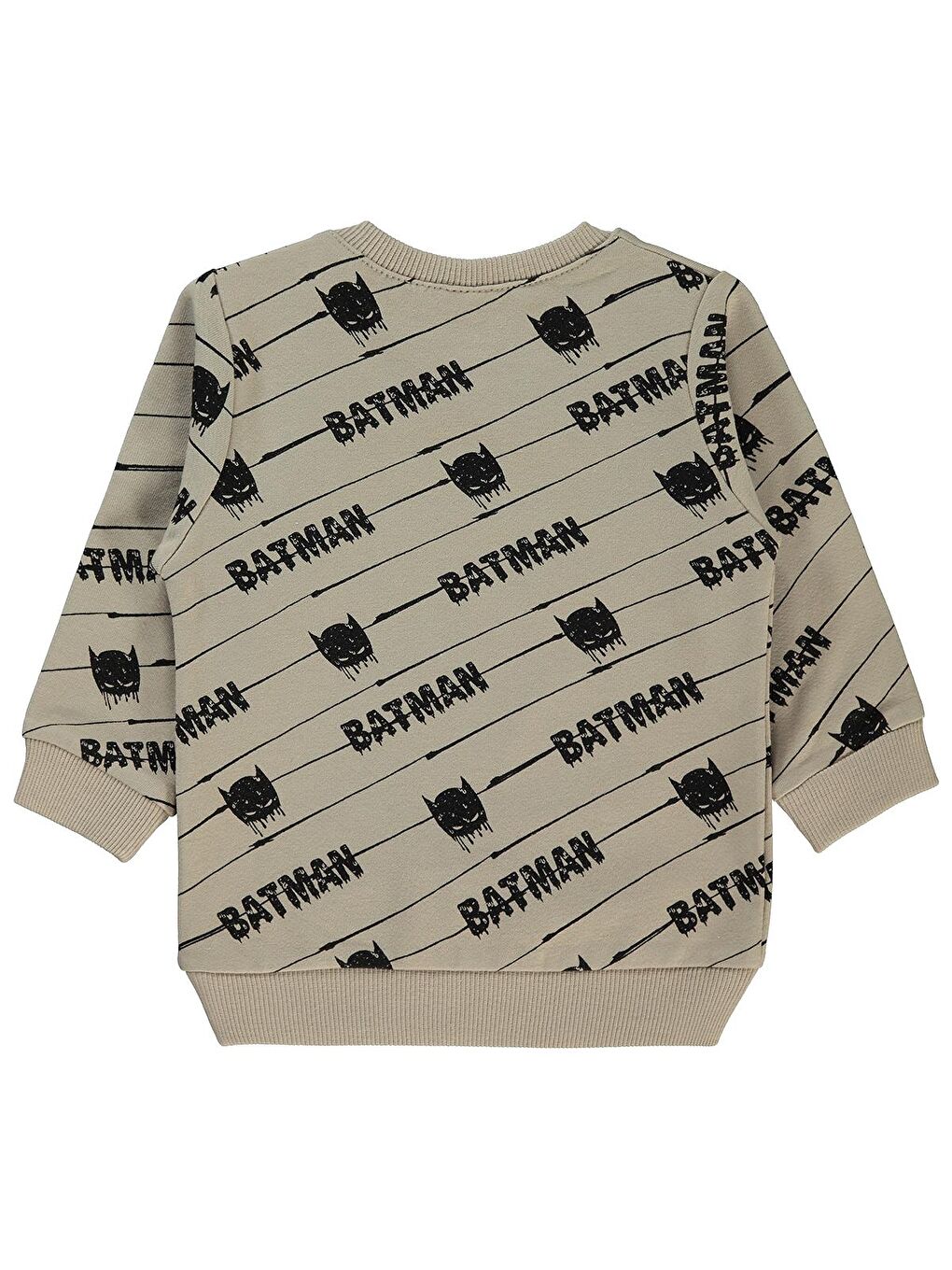 Civil Açık Bej Batman Erkek Bebek Sweatshirt 6-18 Ay Açık Bej - 1