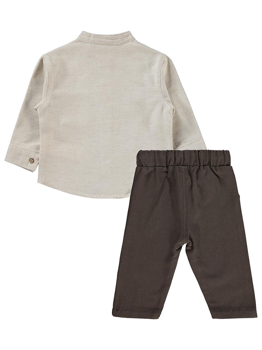 Baby Gömlekli 6-18 Ay Takım - Kahverengi-2