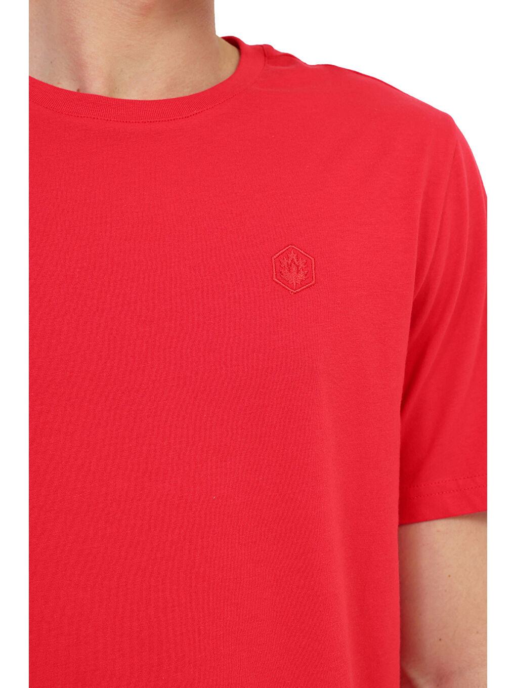 MB CT102 C NK T-SH 6FX Kırmızı Erkek Kısa Kol T-Shirt-3