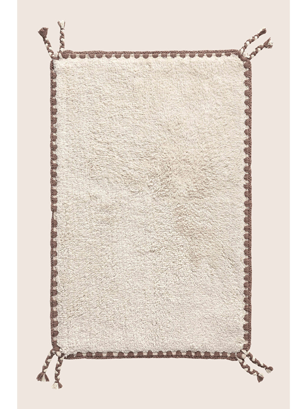 Vina Tekli Banyo Paspası Bambu 60x100 cm Açık Bej-1