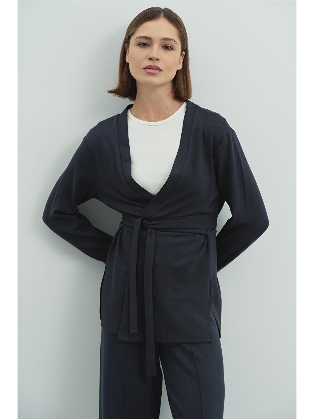 Gri Pure Touch Kimono Füme-6