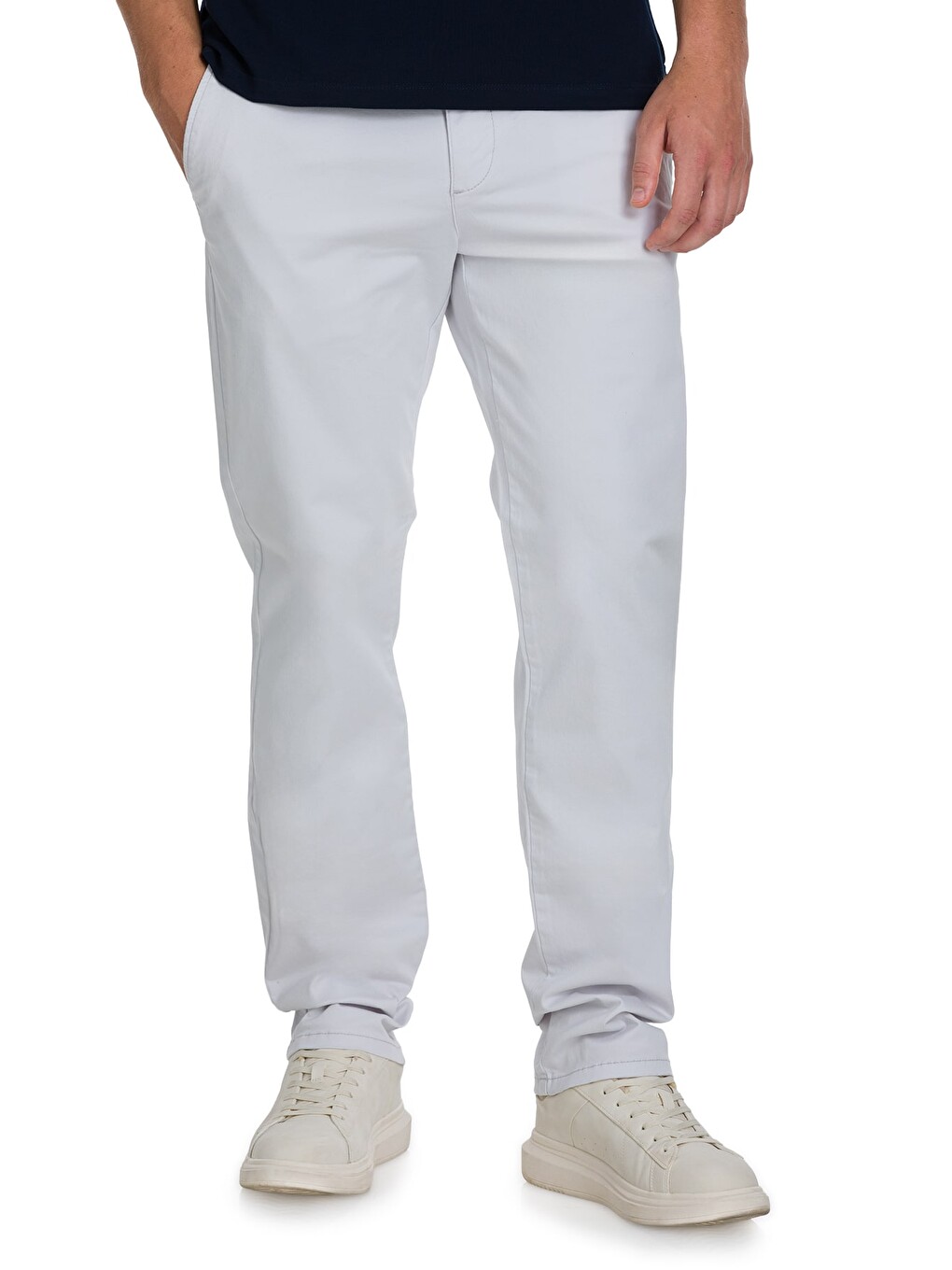 Bej Taş Regular Fit Yandan Cepli Kanvas Pantolon-0