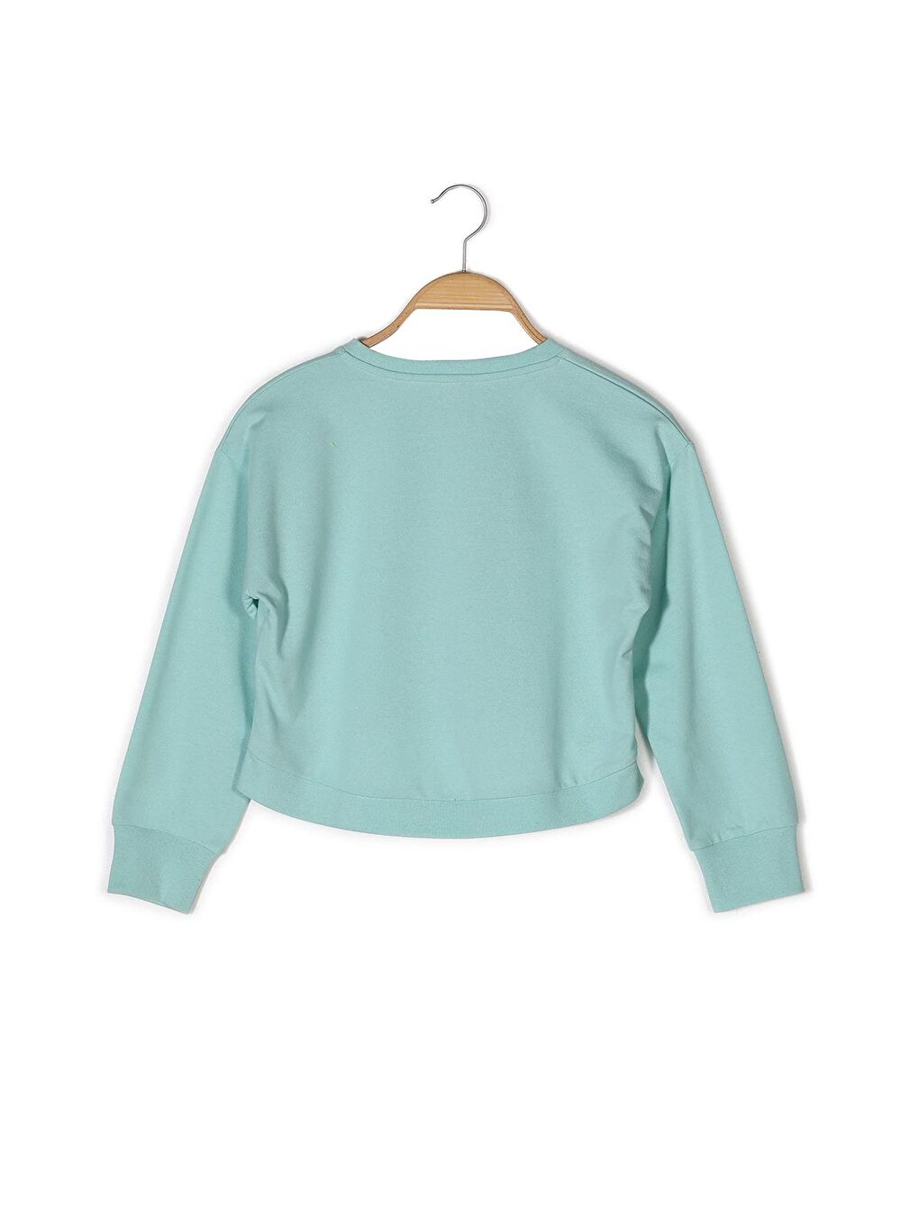 ZEYLAND Yeşil Kız Çocuk Baskılı Crop Sweatshirt - 4