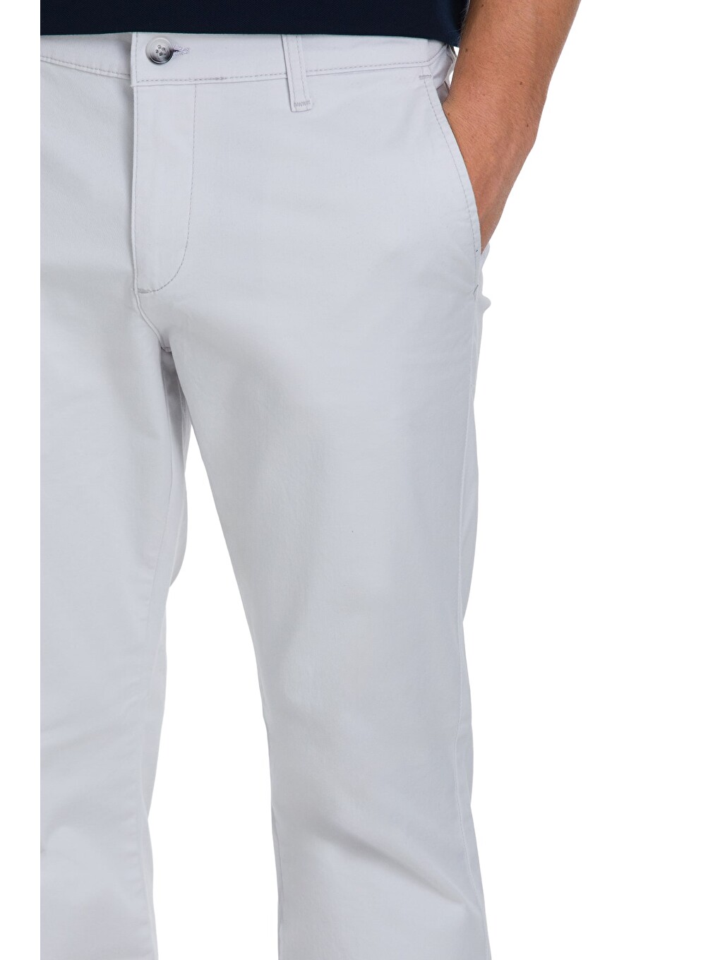 Bej Taş Regular Fit Yandan Cepli Kanvas Pantolon-3