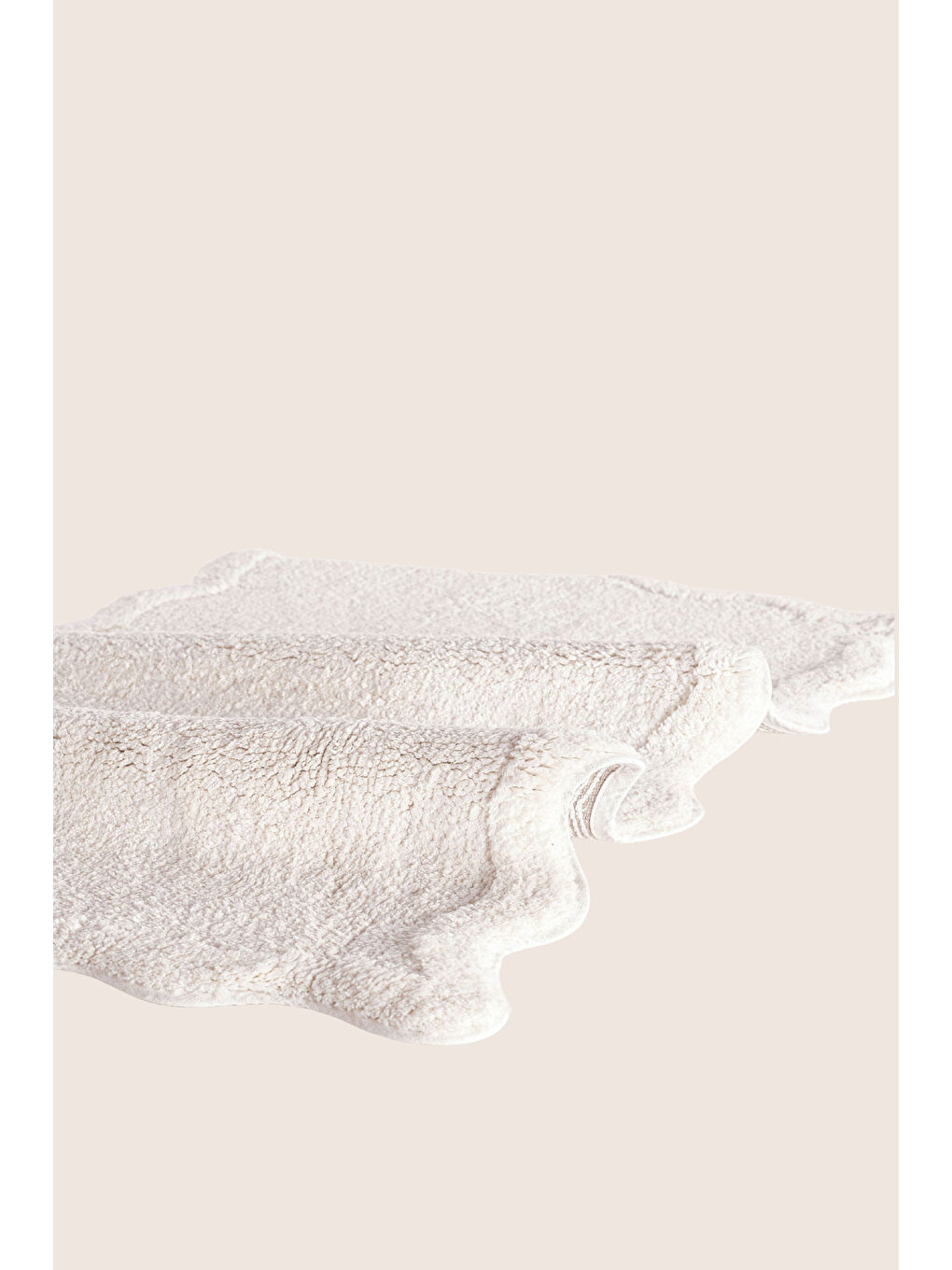 Scallop Tekli Banyo Paspası Bambu 60x100 Ekru-1