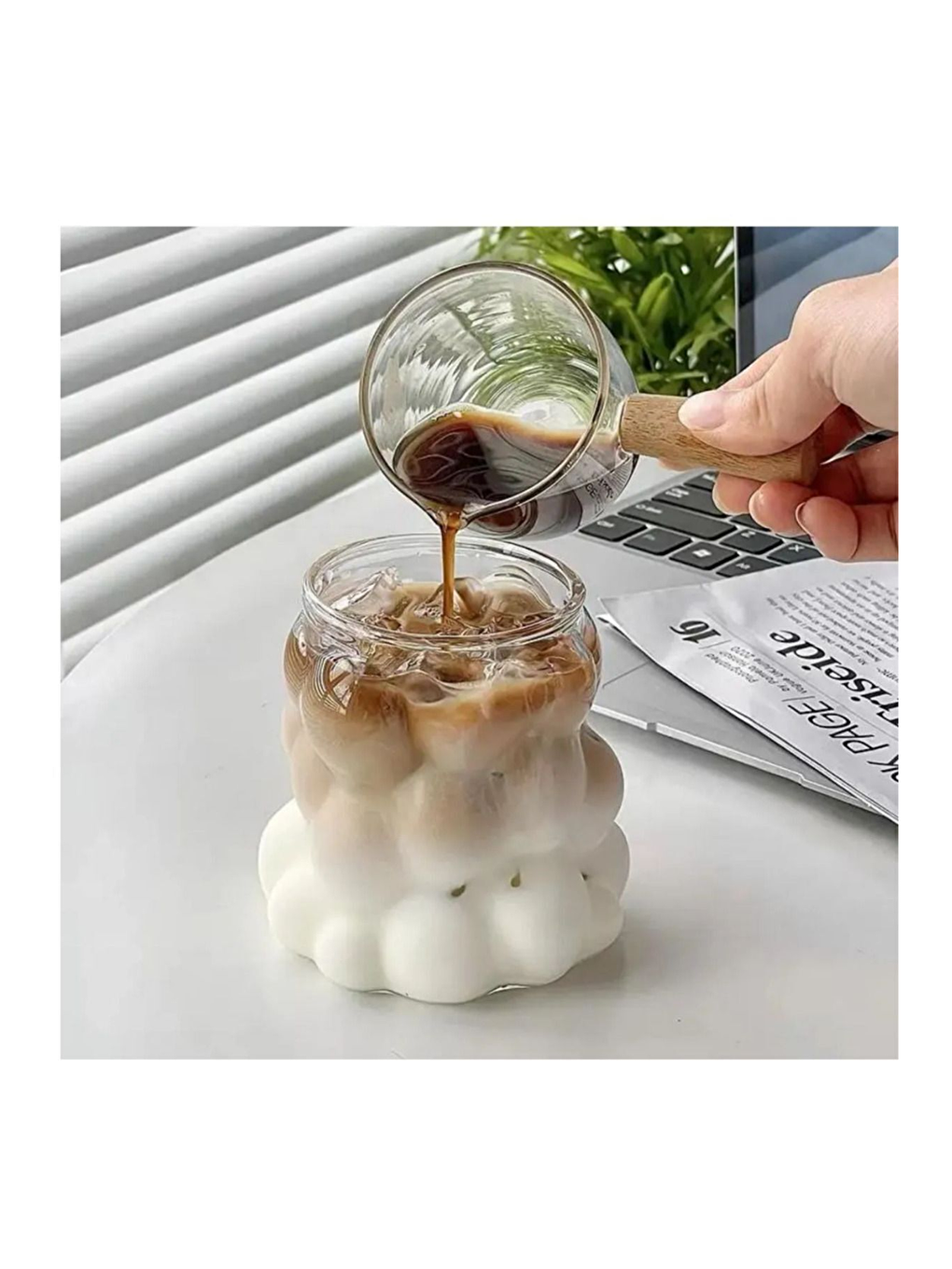 Renksiz Borosilikat Üzüm Şekilli Cam Bardak 300 ml 2 Adet - 2431-2