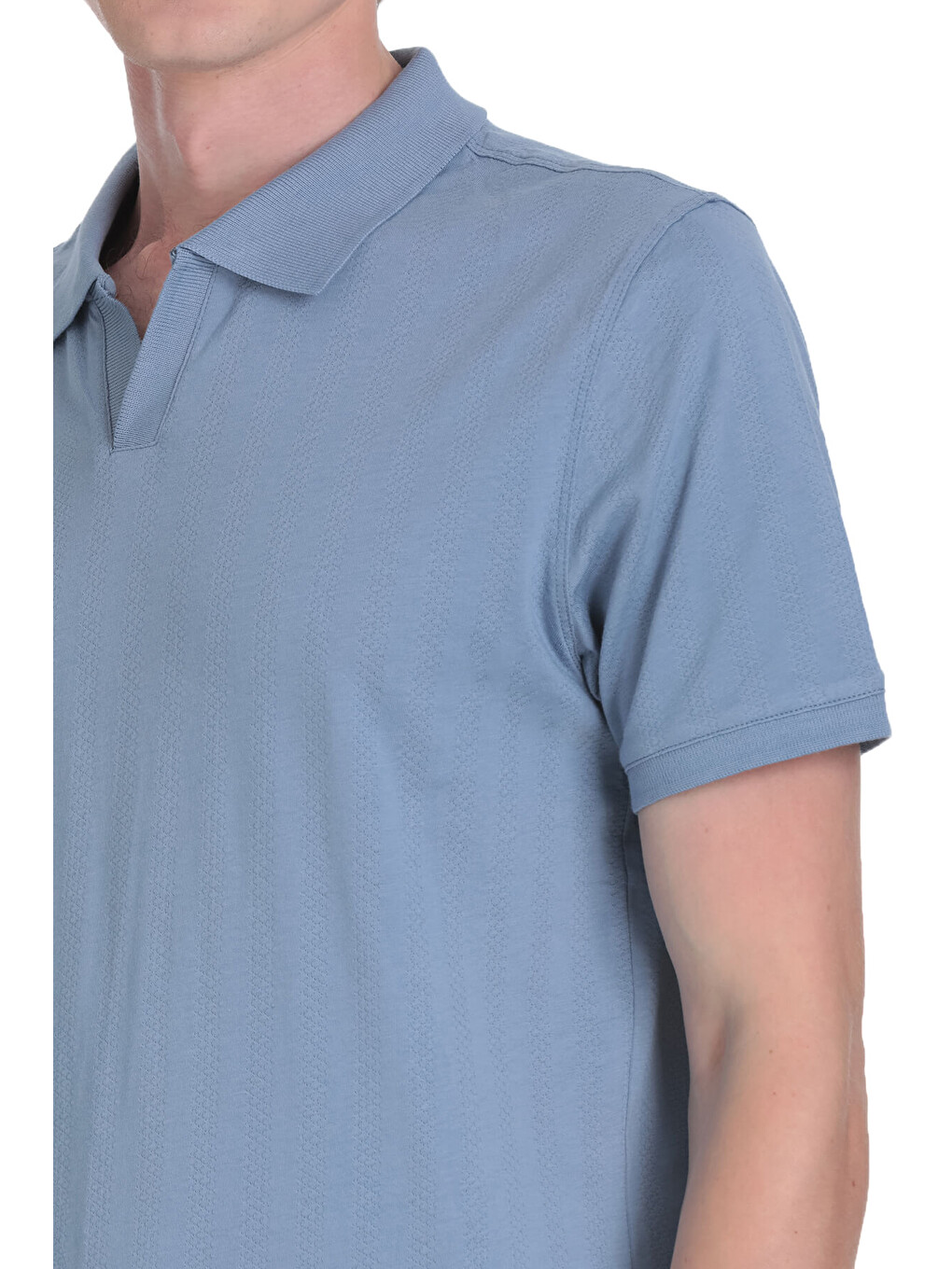 İndigo Regular Fit Apaş Yaka Pamuklu Tişört-3