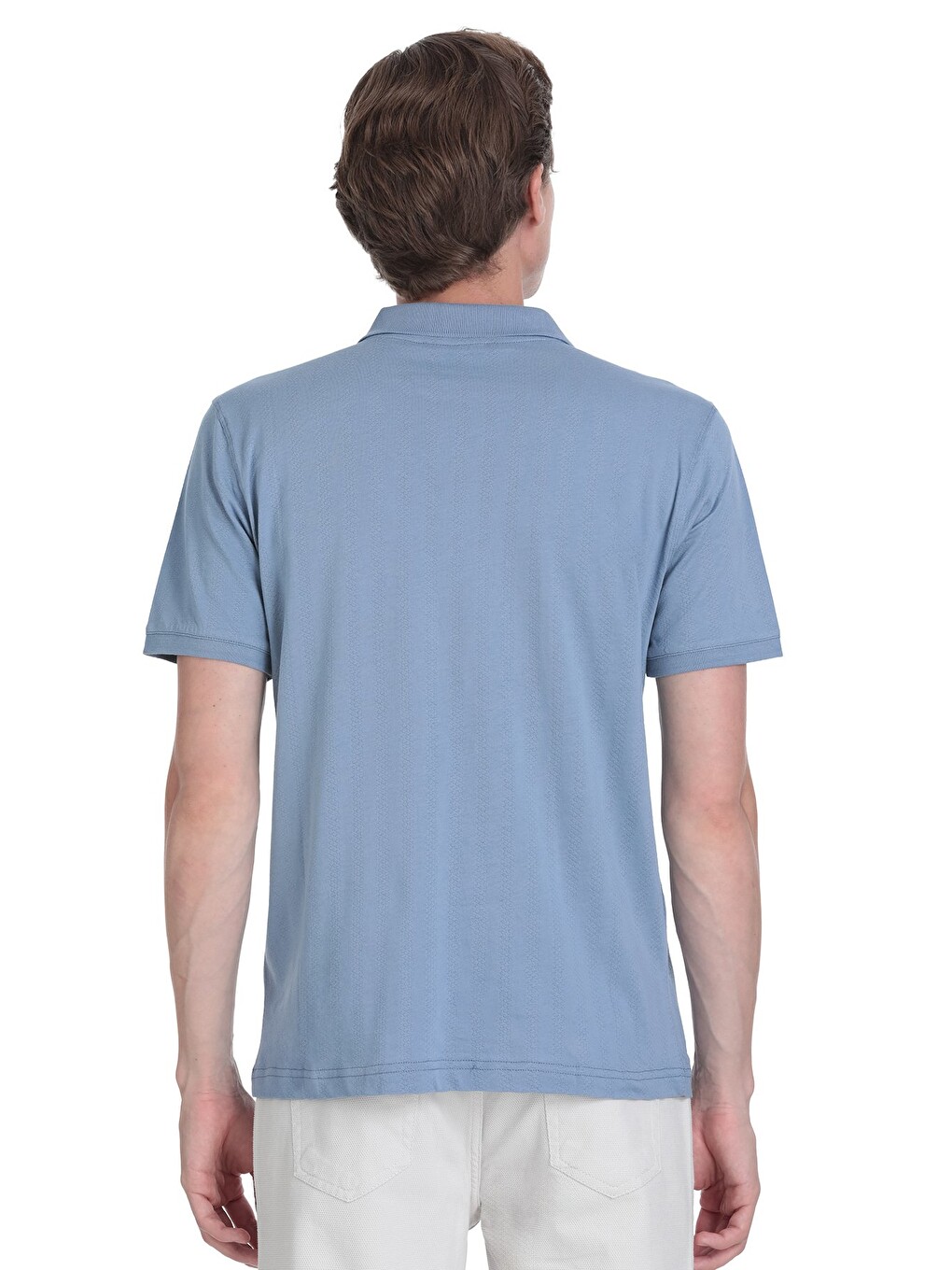 İndigo Regular Fit Apaş Yaka Pamuklu Tişört-4