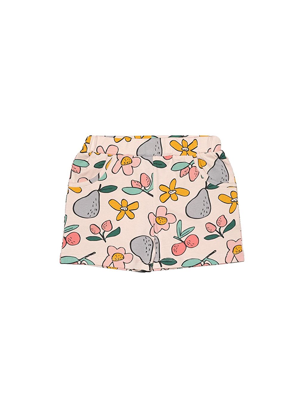 Karışık Cute Sketchbook Kız Çocuk Cepli Desenli Şort