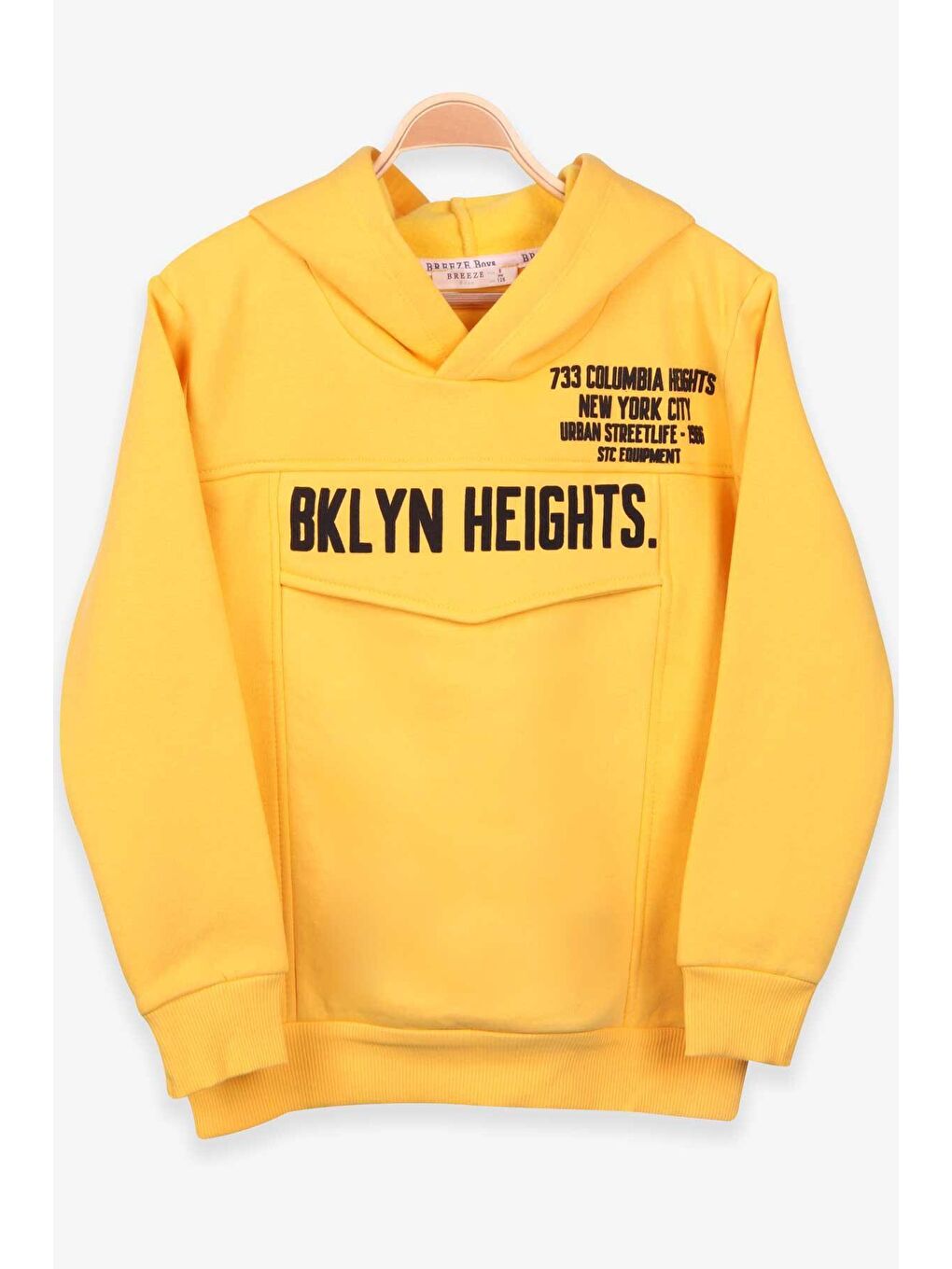 Breeze Sarı Erkek Çocuk Sweatshirt Kapüşonlu Sarı  10 Yaş