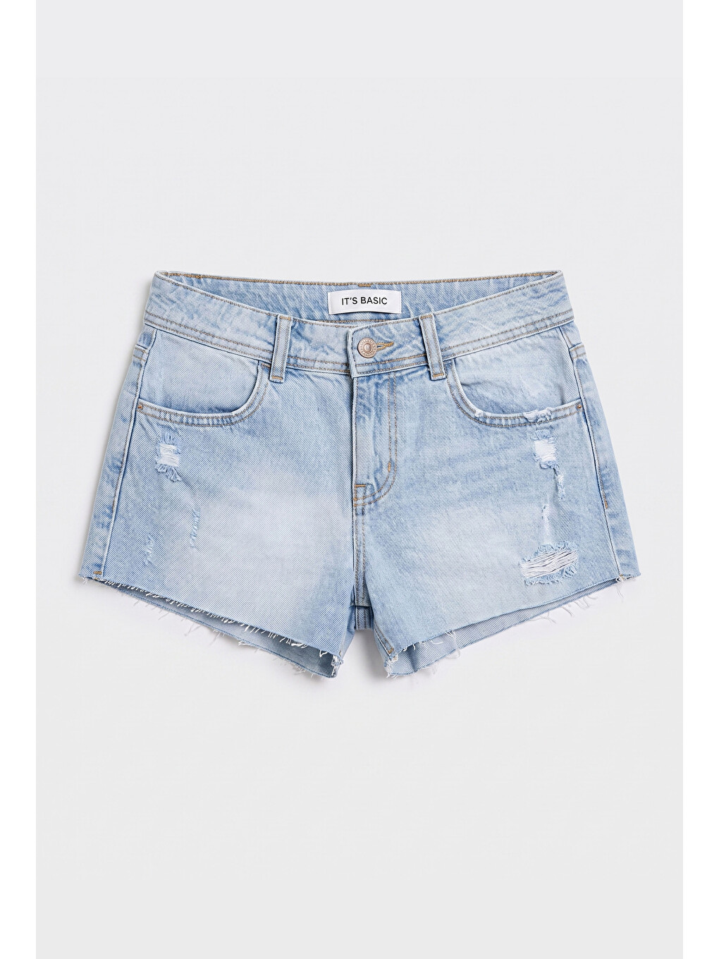 Mavi Kadın Ice 12s6-3 Mini Mom Arkadan Cepli %100 Pamuk Denim Şort