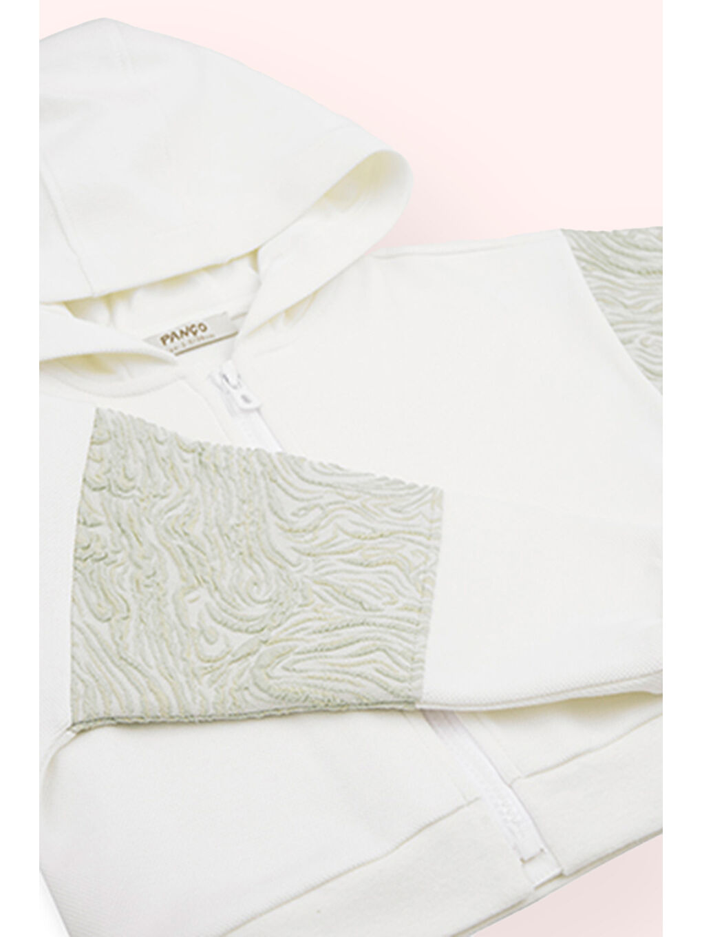 Kız Çocuk Fermuarlı Sweatshirt Ekru-3