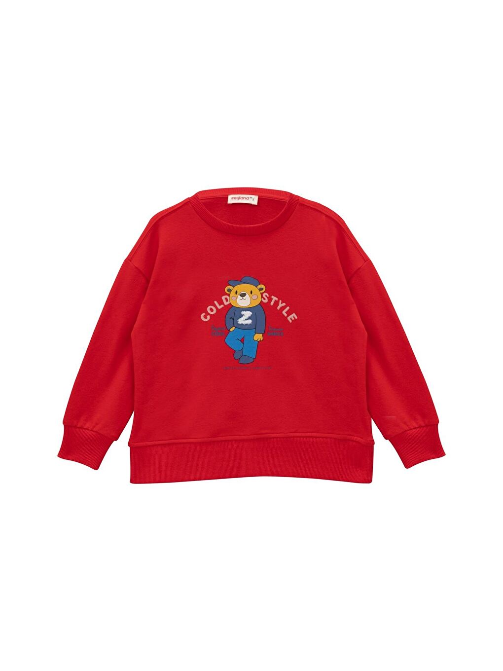 Kız Çocuk Baskı Ve Nakış Detaylı Sweatshirt - Kırmızı-3