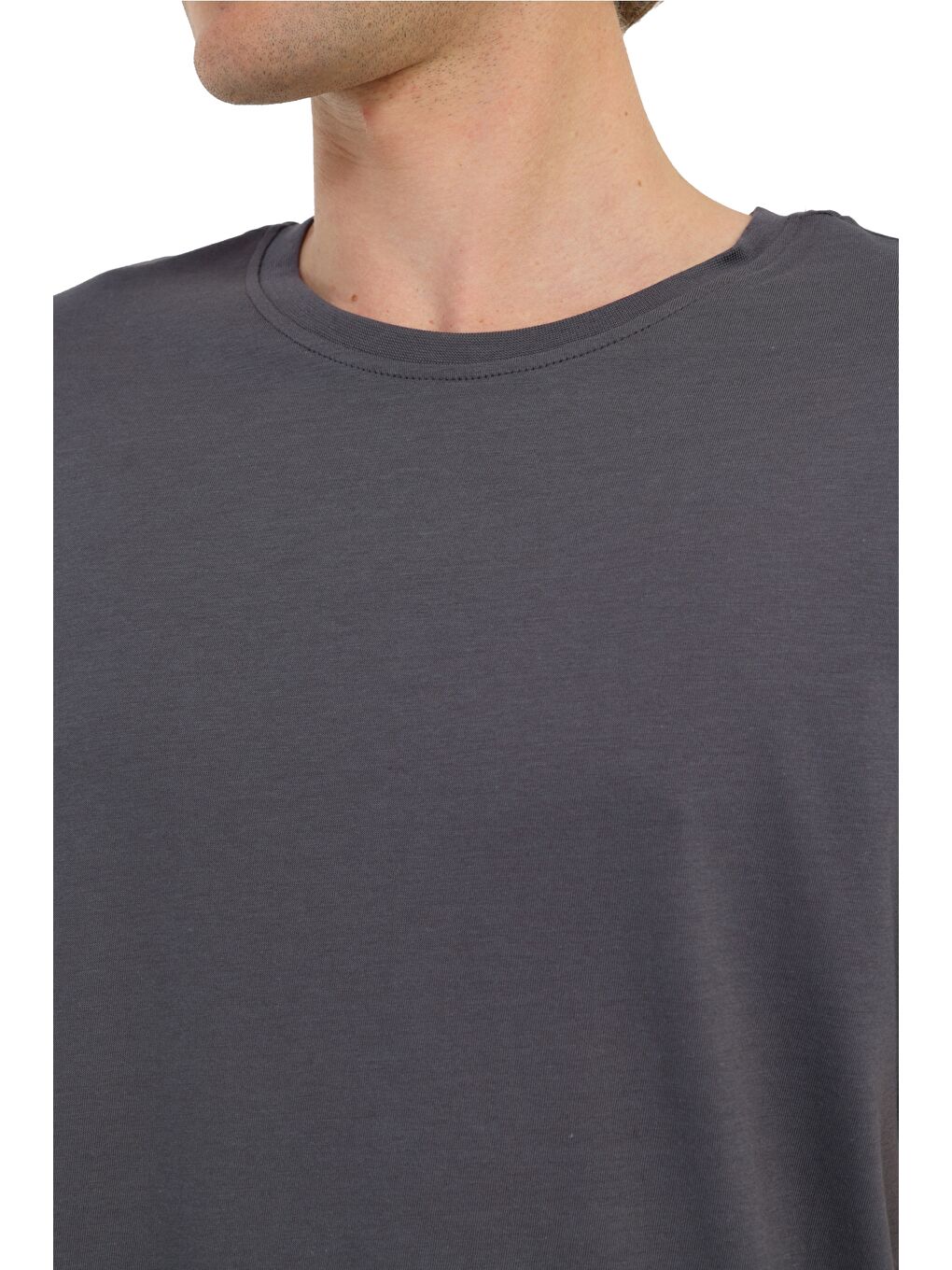 MB CT110 PM C NK T-SH 6FX Gri Erkek Kısa Kol T-Shirt-3