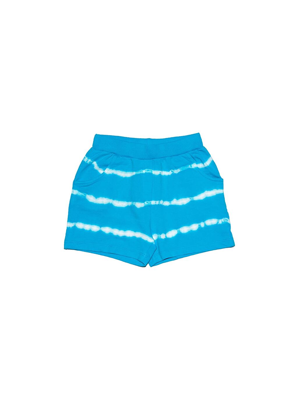 Koyu Turkuaz Kız Çocuk İki İplik Deniz Köpüğü Cepli Şort
