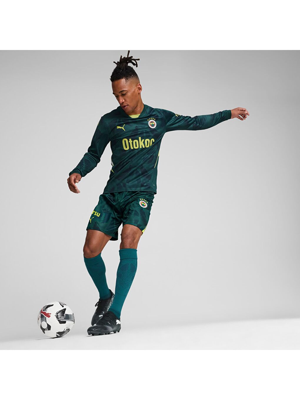 Ekru Fenerbahçe S.K. 24/25 Erkek Uzun Kollu Kaleci Forması-3