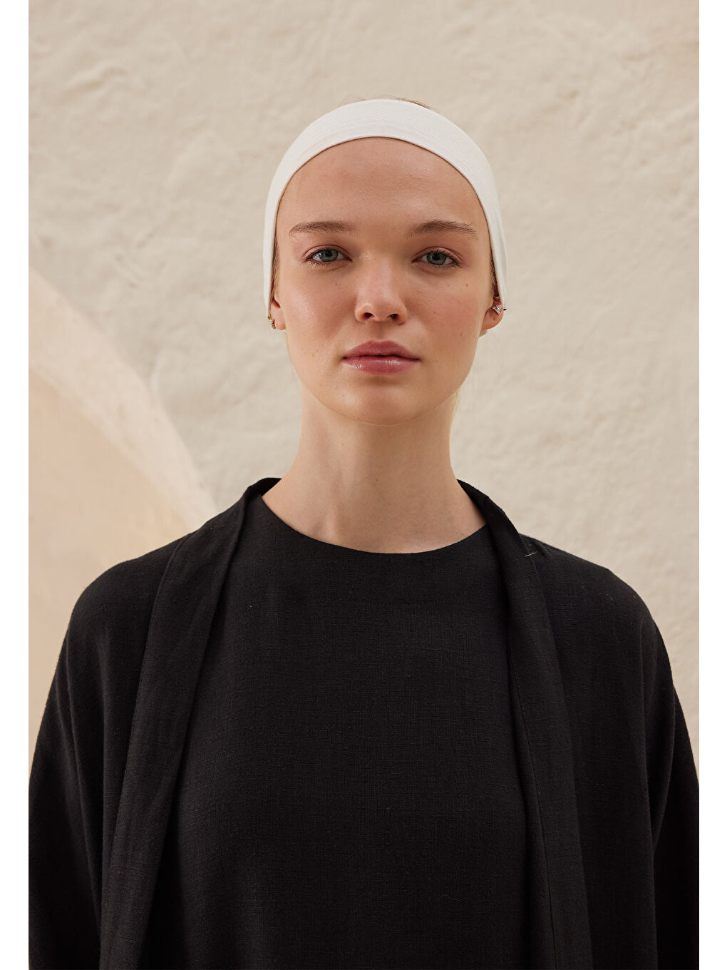 Silikonlu Kaydırmaz Bandana Ekru-1