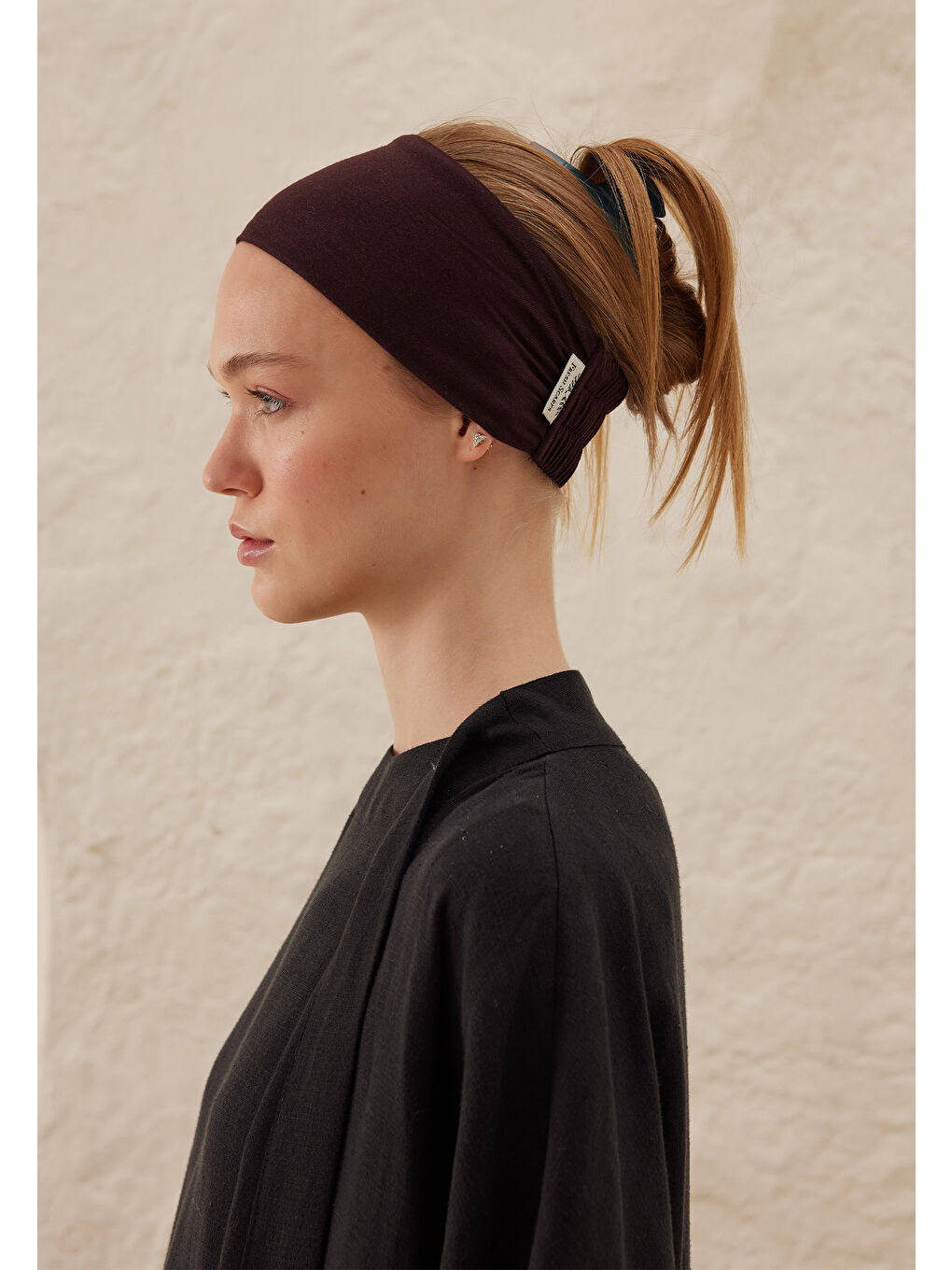 Kahverengi Silikonlu Kaydırmaz Bandana Acı Kahve