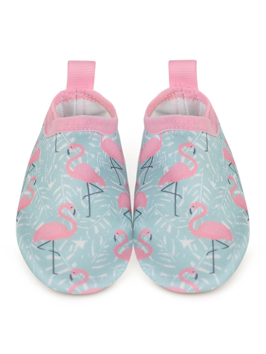 Girls Flamingo Baskılı Tabansız 21-25 Numara Deniz Ayakkabısı - Yeşil-1