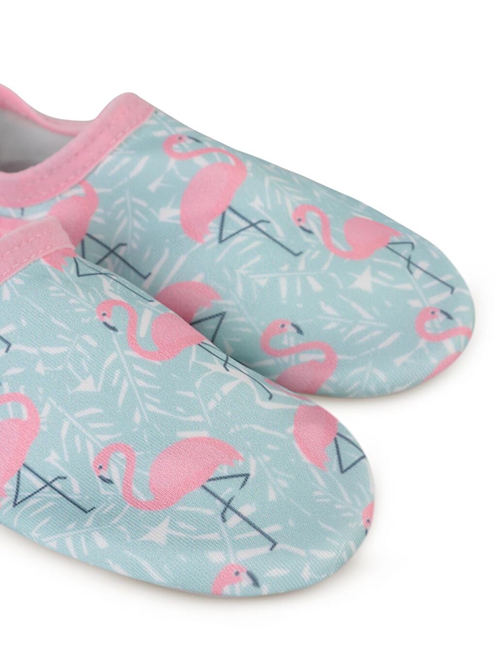 Girls Flamingo Baskılı Tabansız 21-25 Numara Deniz Ayakkabısı - Yeşil-2