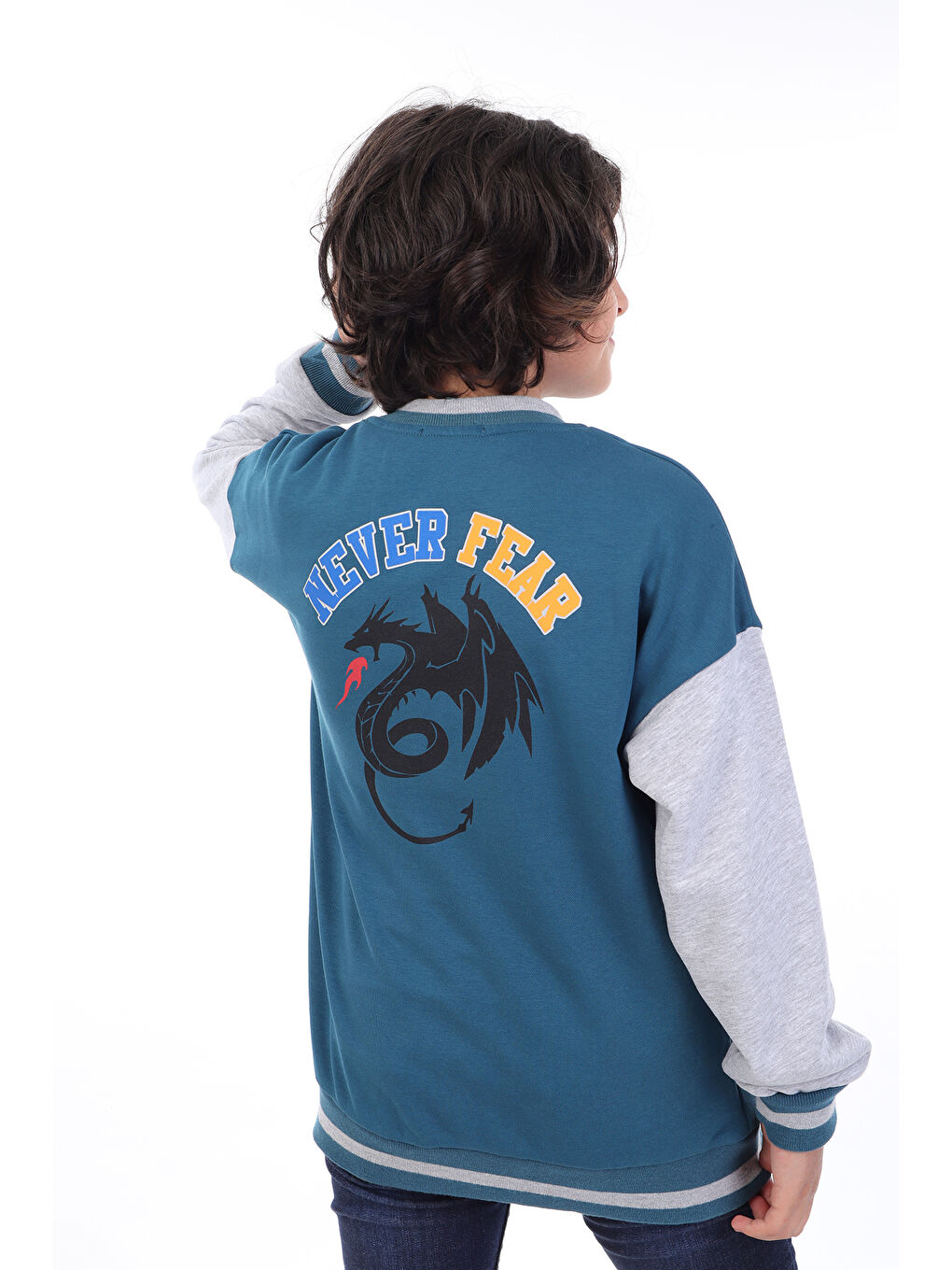 Petrol Erkek Çocuk Kolej Hırka-1