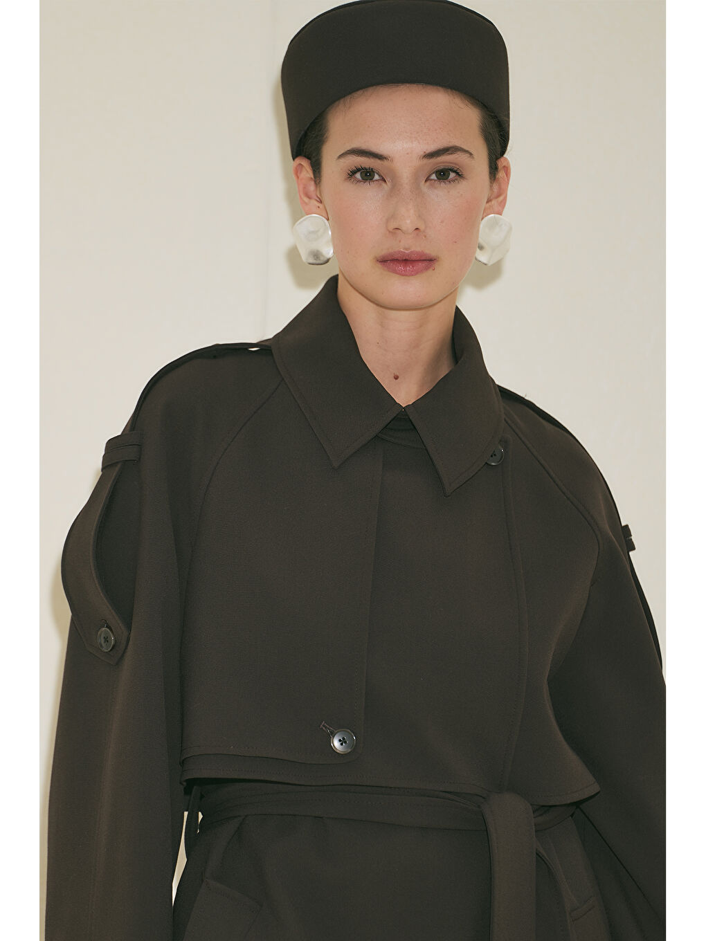 Kahverengi Lımıted Edıtıon Geniş Kol Trençkot Acı Kahve