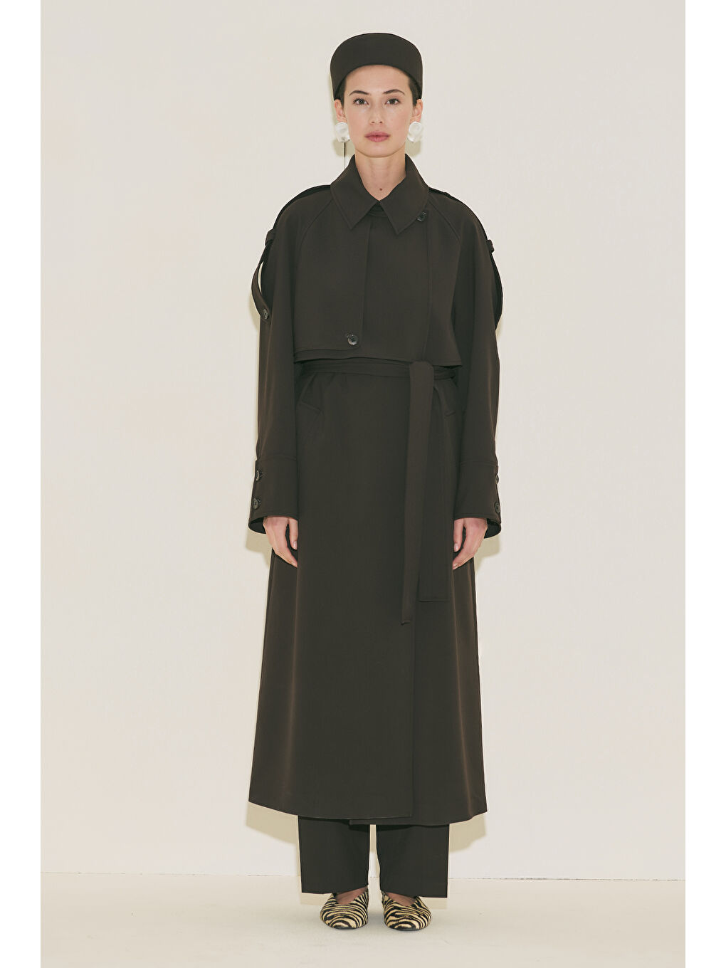 Kahverengi Lımıted Edıtıon Geniş Kol Trençkot Acı Kahve-1