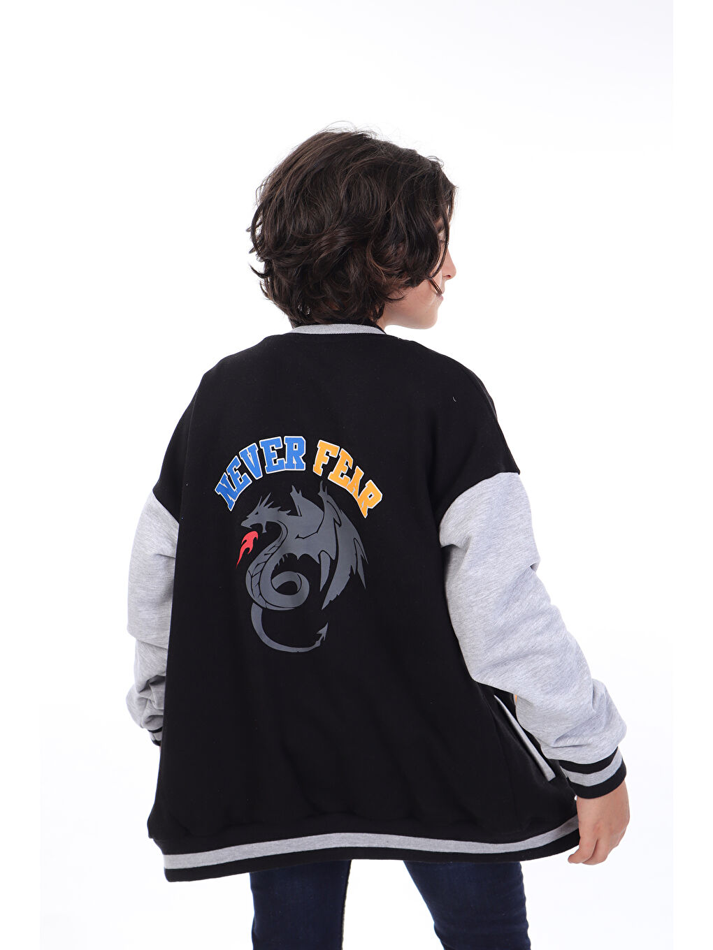 Siyah Erkek Çocuk Kolej Hırka-2