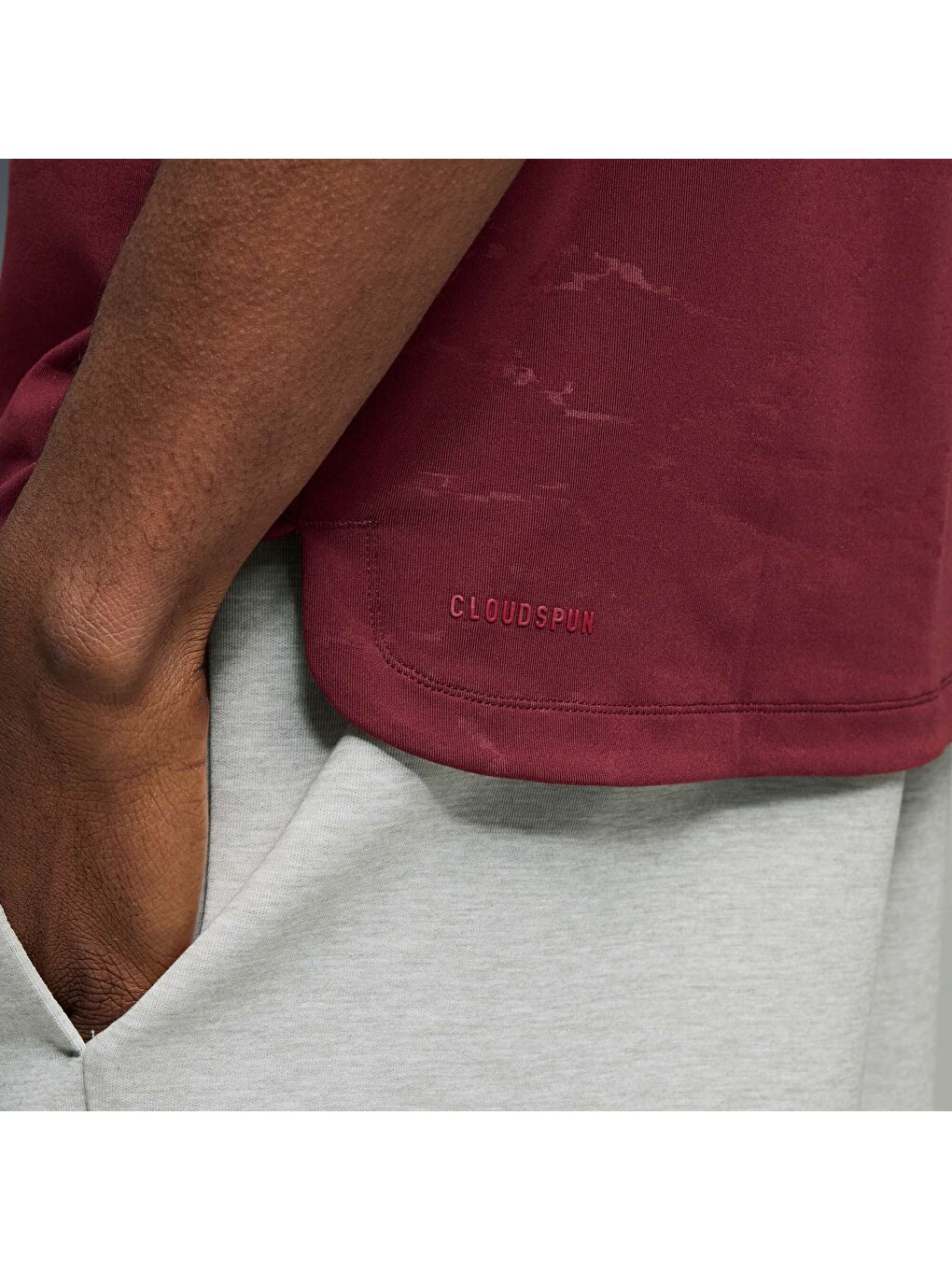 Bordo CLOUDSPUN Erkek Antrenman Tişörtü-1