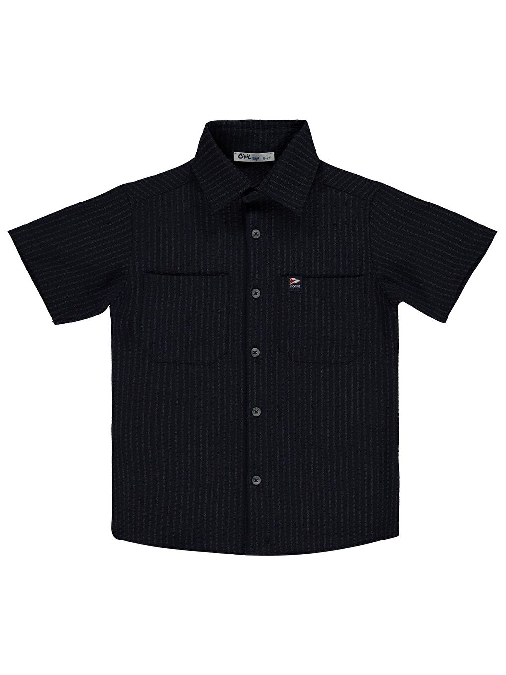 Boys Dokulu 6-9 Yaş Gömlek - Lacivert