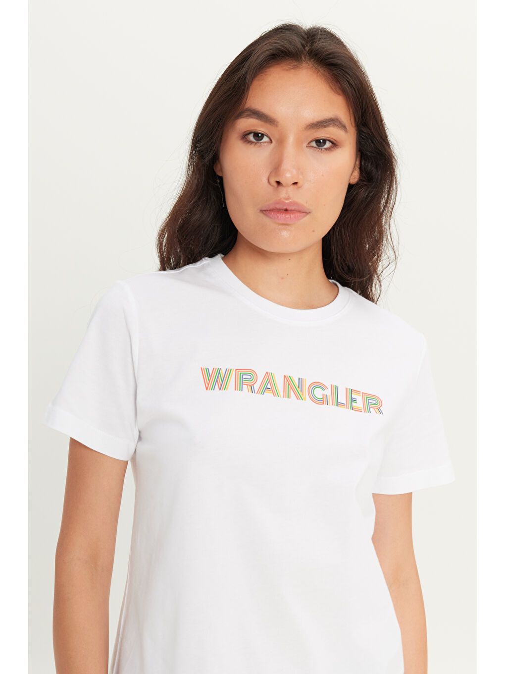 Beyaz %100 Pamuk Regular Fit Normal Kesim Bisiklet Yaka Ekru Tişört-3